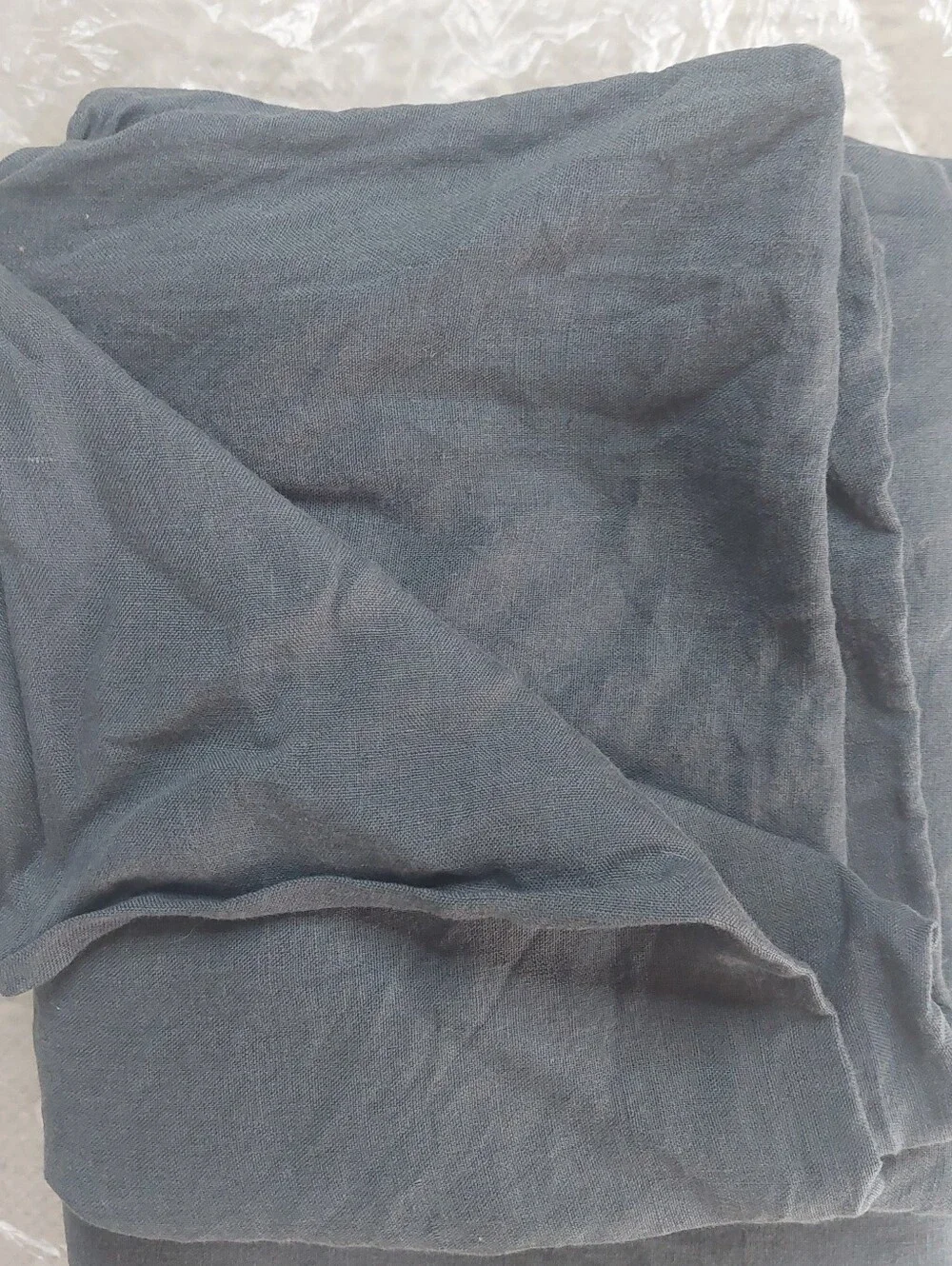 Quince Linen Charcoal Duvet Cover & 2 Sham Set! Full/ Queen (656)